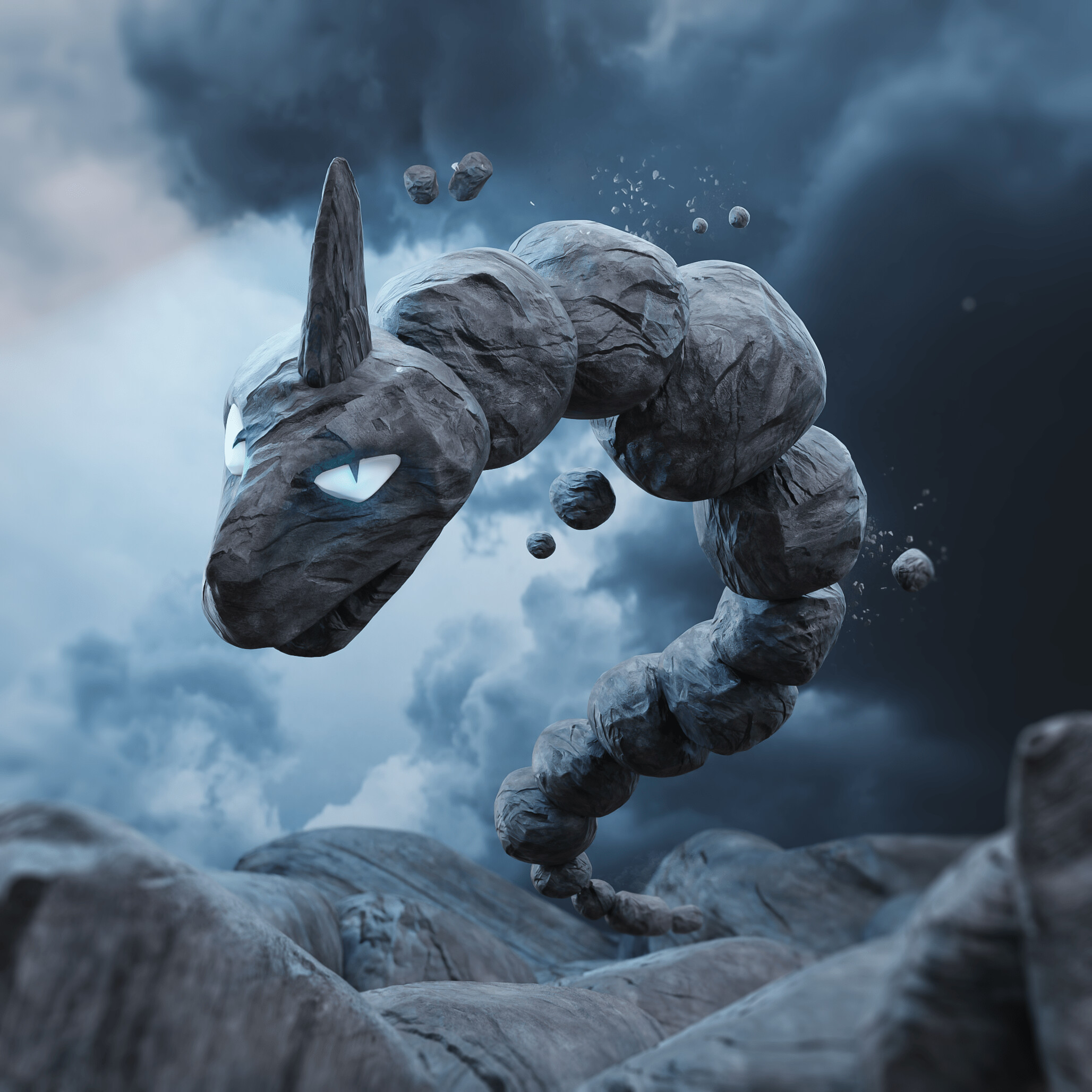 My version of Onix, how do you like this #Pokemon? - Finished Projects -  Blender Artists Community