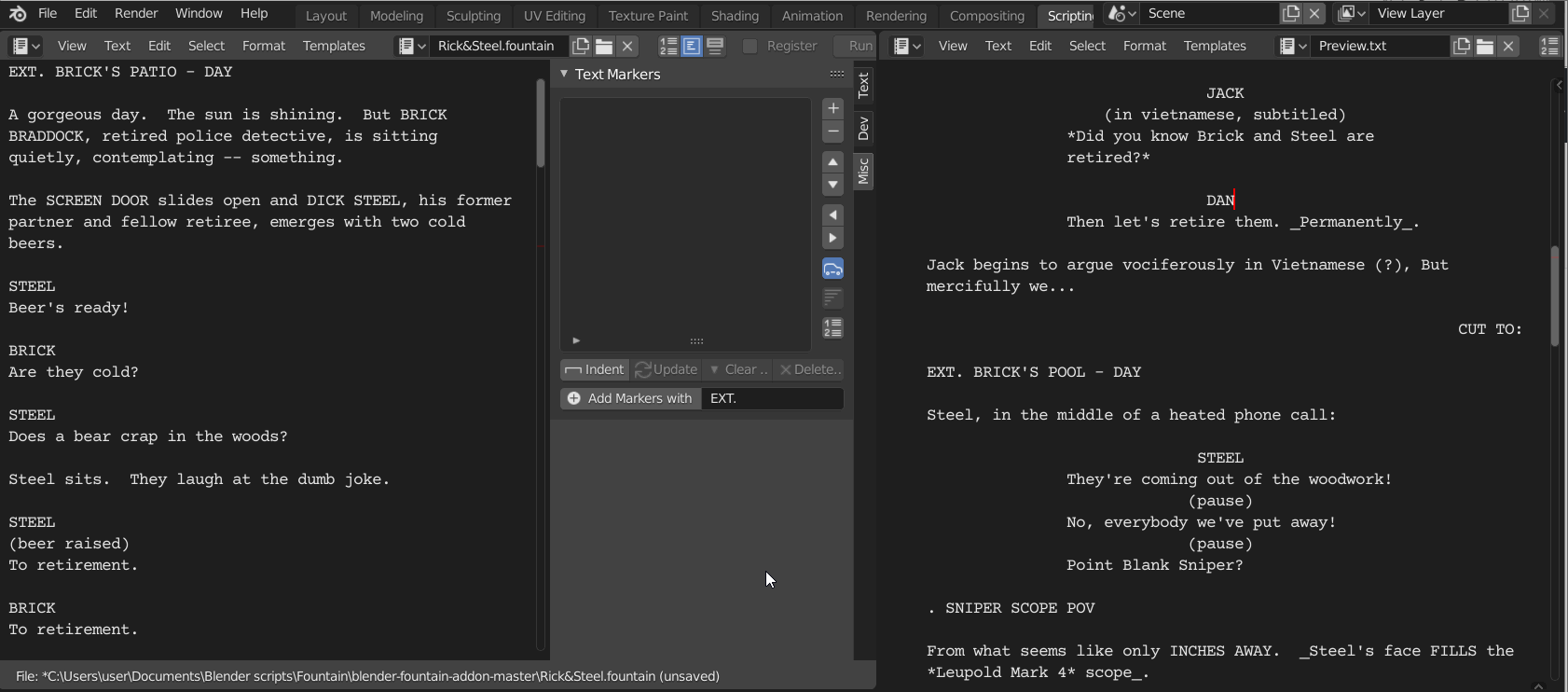 Blender_Screenwriter_text_markers