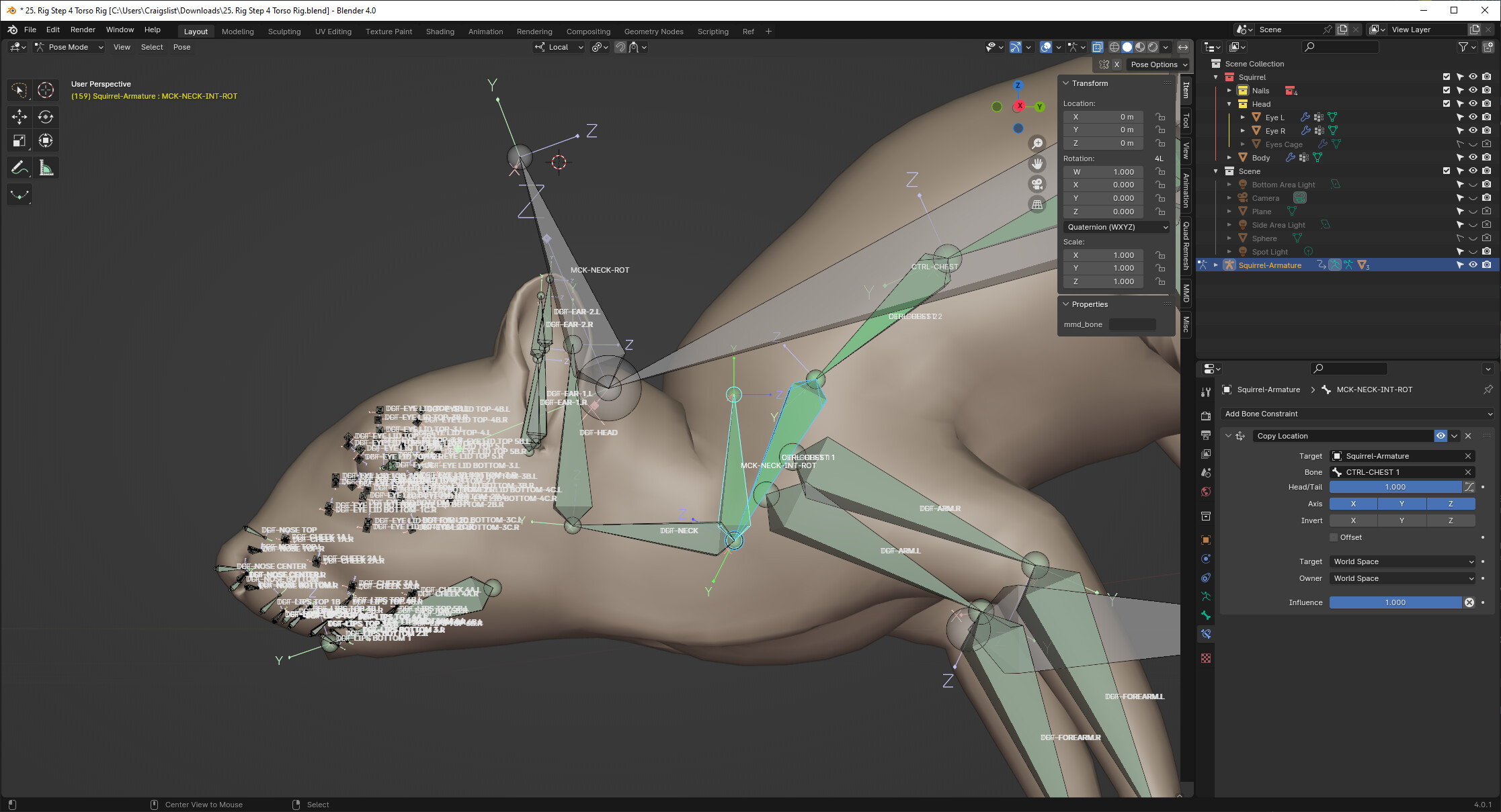 Mechanics of the neck rig are not working properly (Art of Effective ...