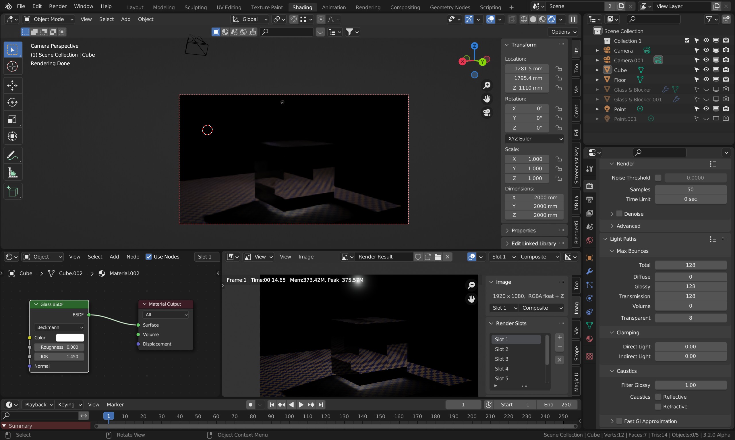Shadow from glass material - Lighting and Rendering - Blender Artists ...