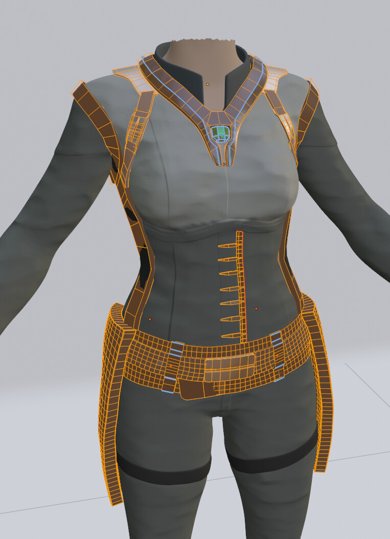 Futuristic Clothing for Metahuman - Works in Progress - Blender