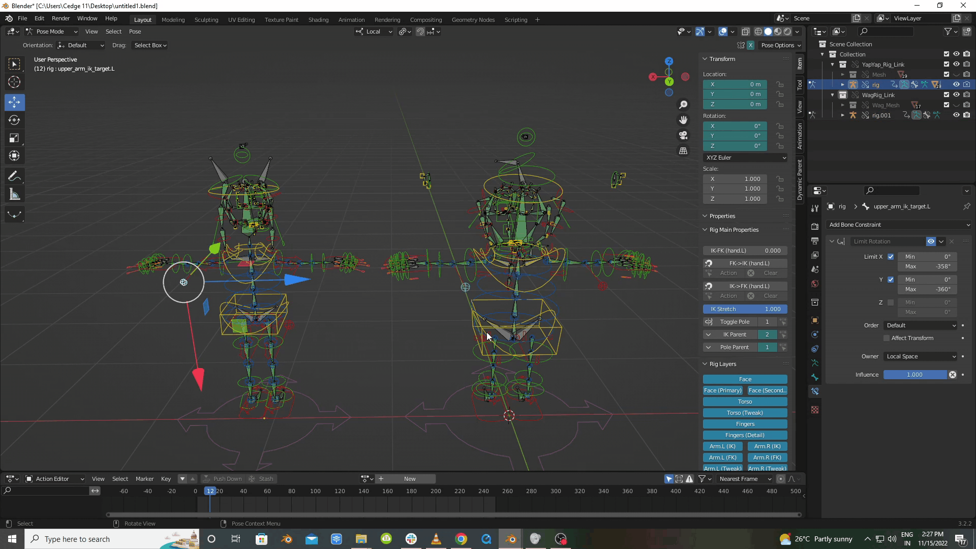 Want to change or Freeze the Axis of Pole Target in Rigify - Animation ...