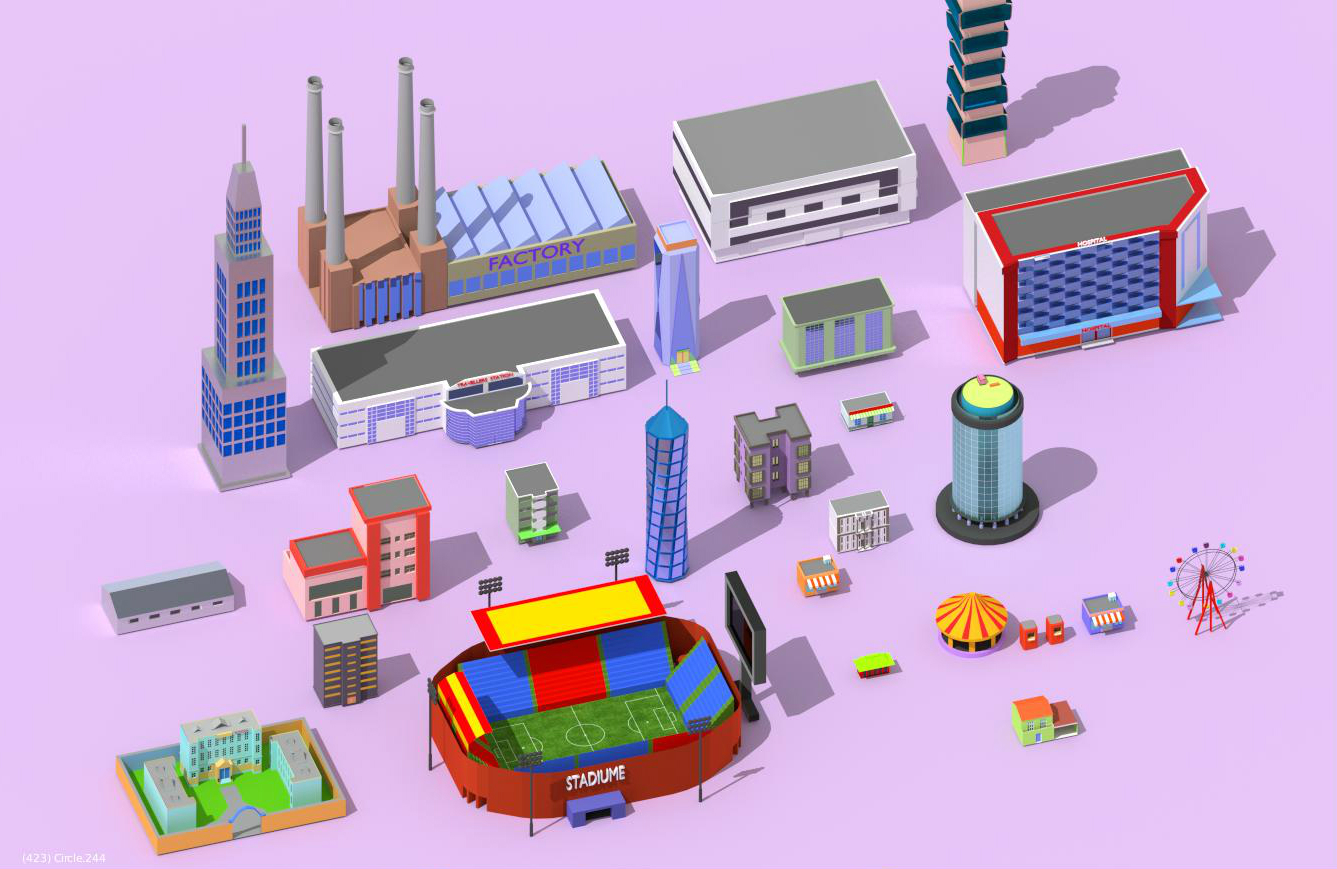 low poly Buildings - Finished Projects - Blender Artists Community