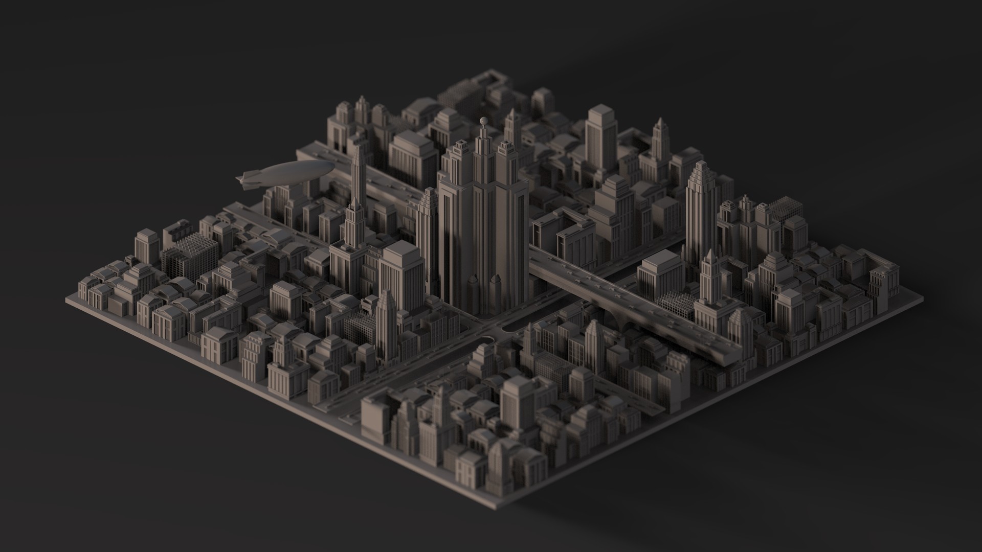 City 3d model. Tomasz Artur Bolek. Арт Билдинг ООО.