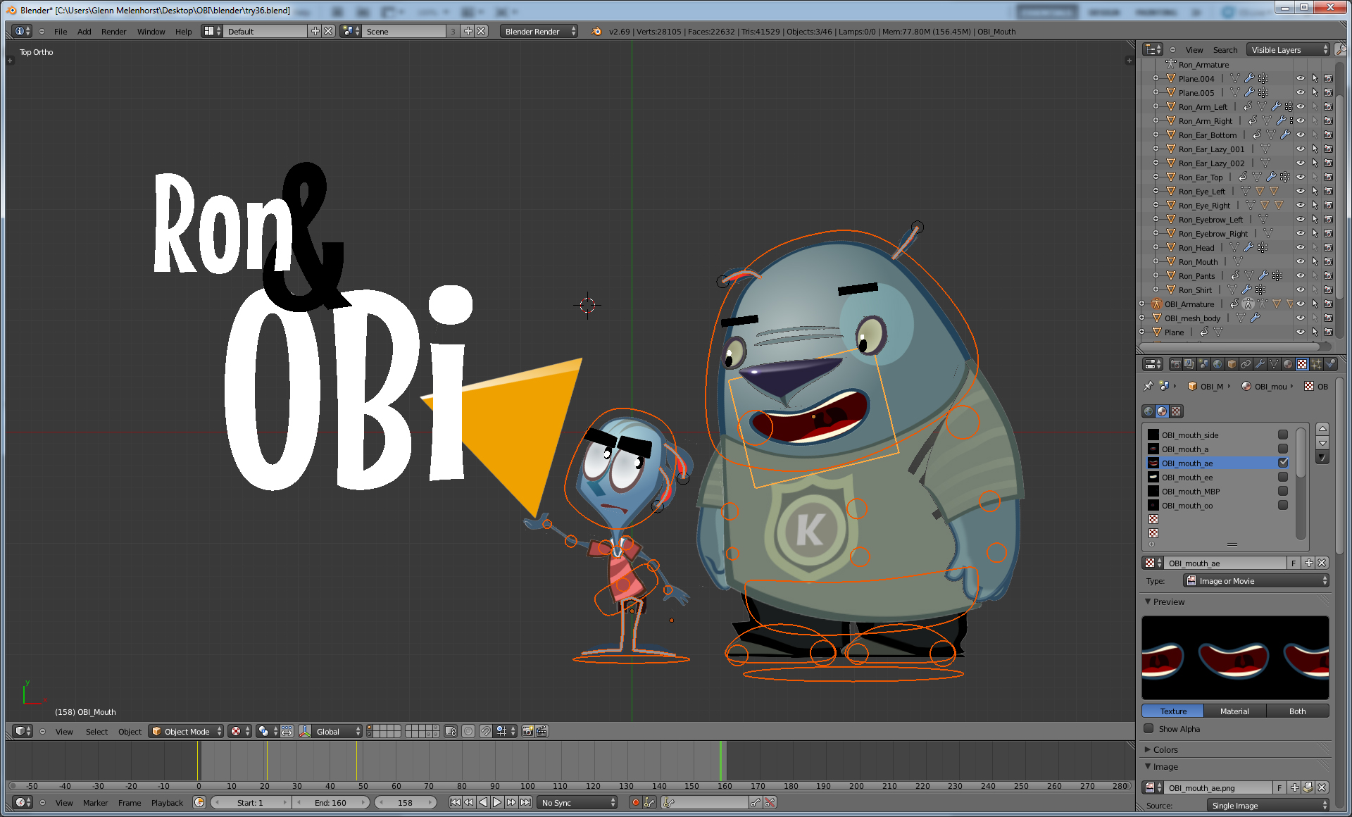 Ron & Obi. Exploring 2D animation in Blender - Works in Progress - Blender  Artists Community