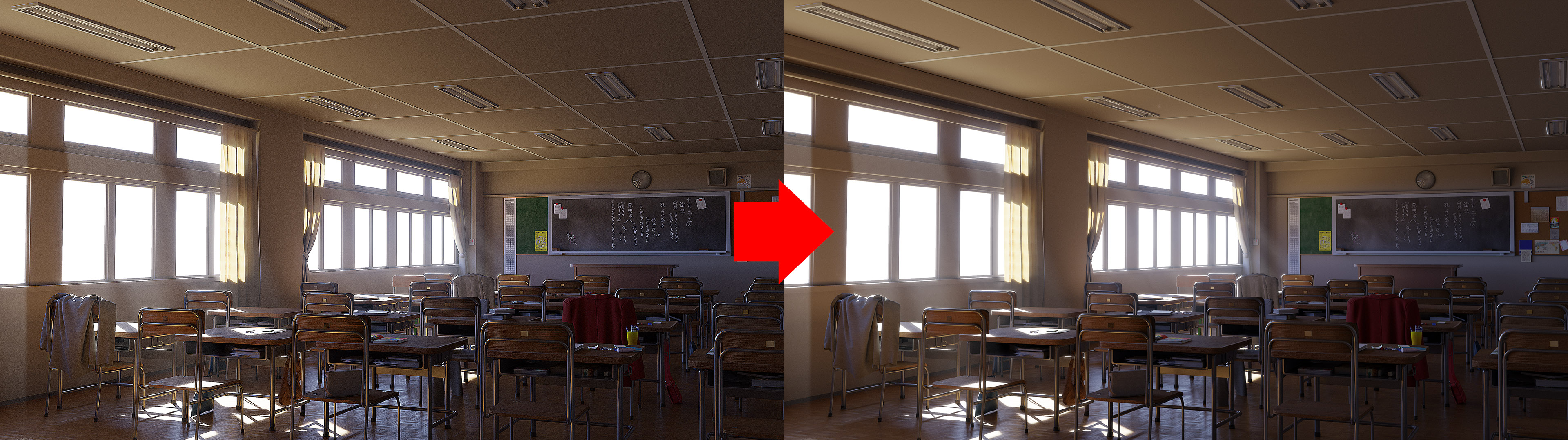 Anime Classroom Environment - Finished Projects - Blender Artists