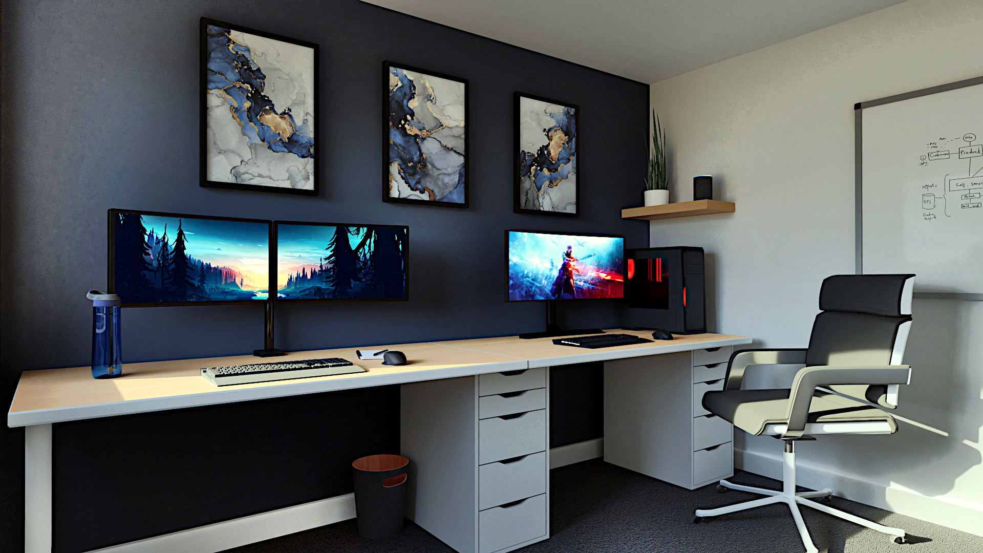 Gaming/Office Setup in a Tiny Space - Finished Projects - Blender Artists  Community