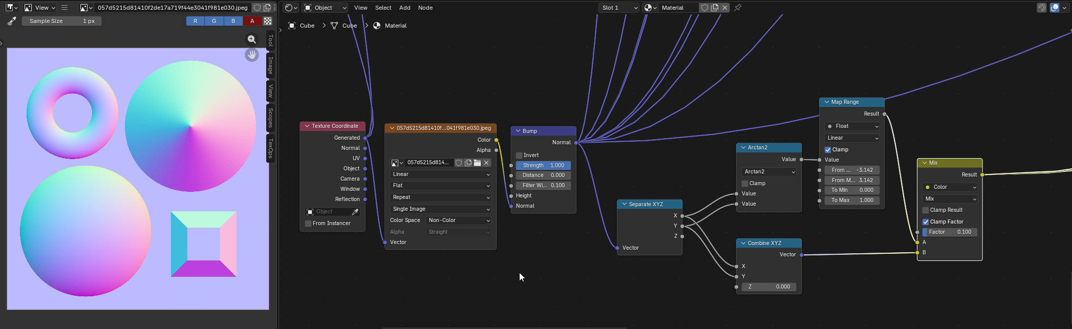 Slope aspect from normal map - Shader nodes / vector math - Materials ...