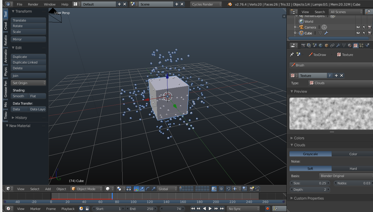 Particles along a texture - Particles and Physics Simulations - Blender ...