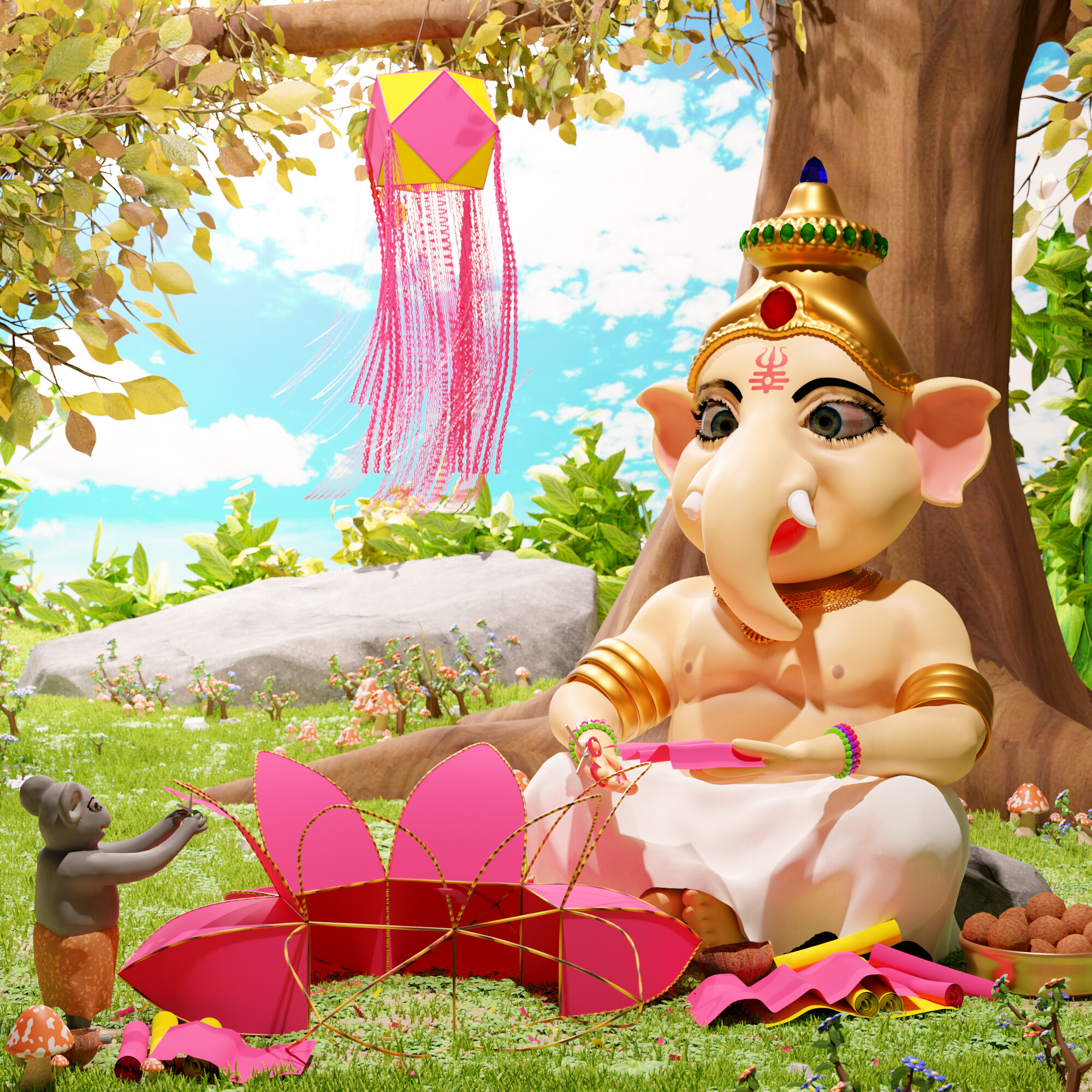 Lord Ganesha celebrates Vesak - Finished Projects - Blender Artists  Community