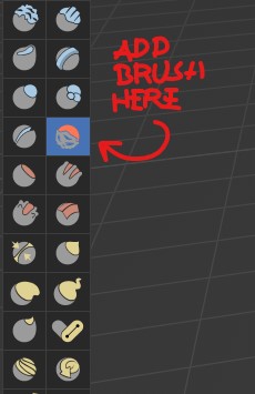 Is there a way to quicly access a custom brush or add it to the sculpt ...