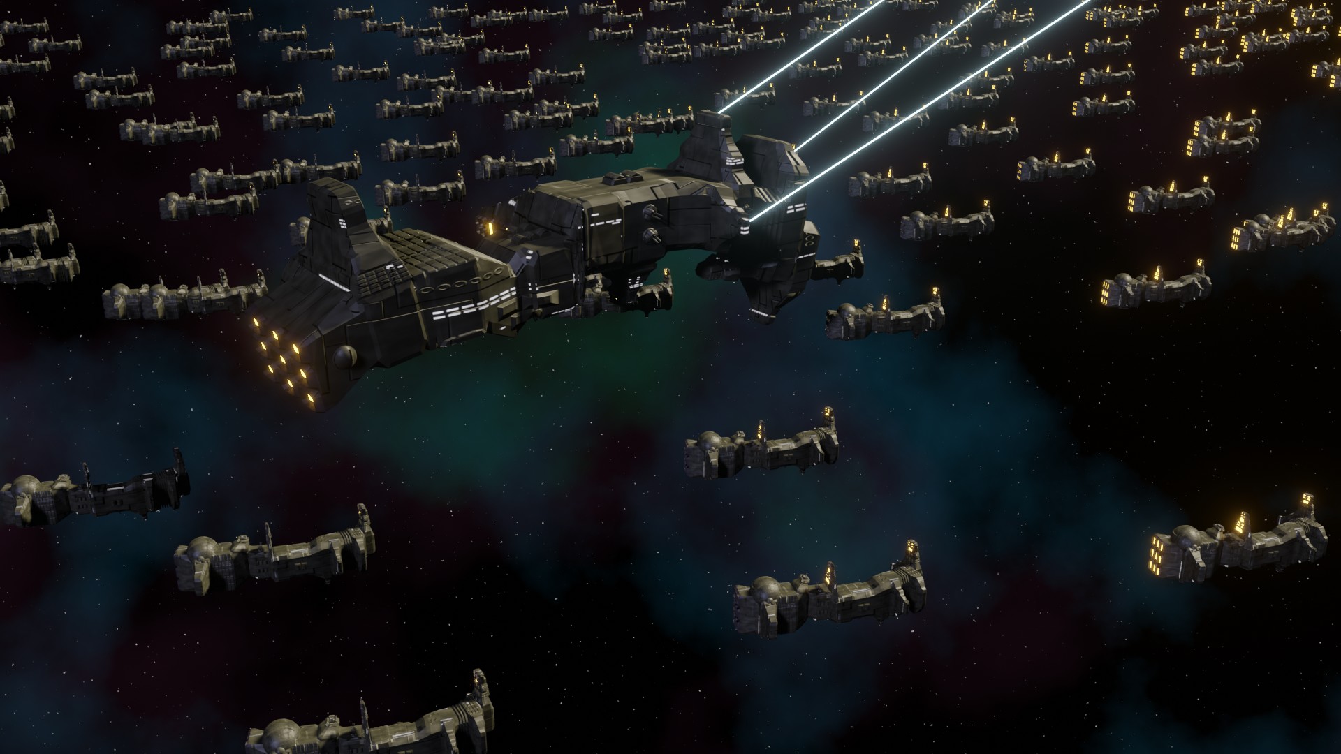 Spaceship Armada Warning Shot Works in Progress Blender