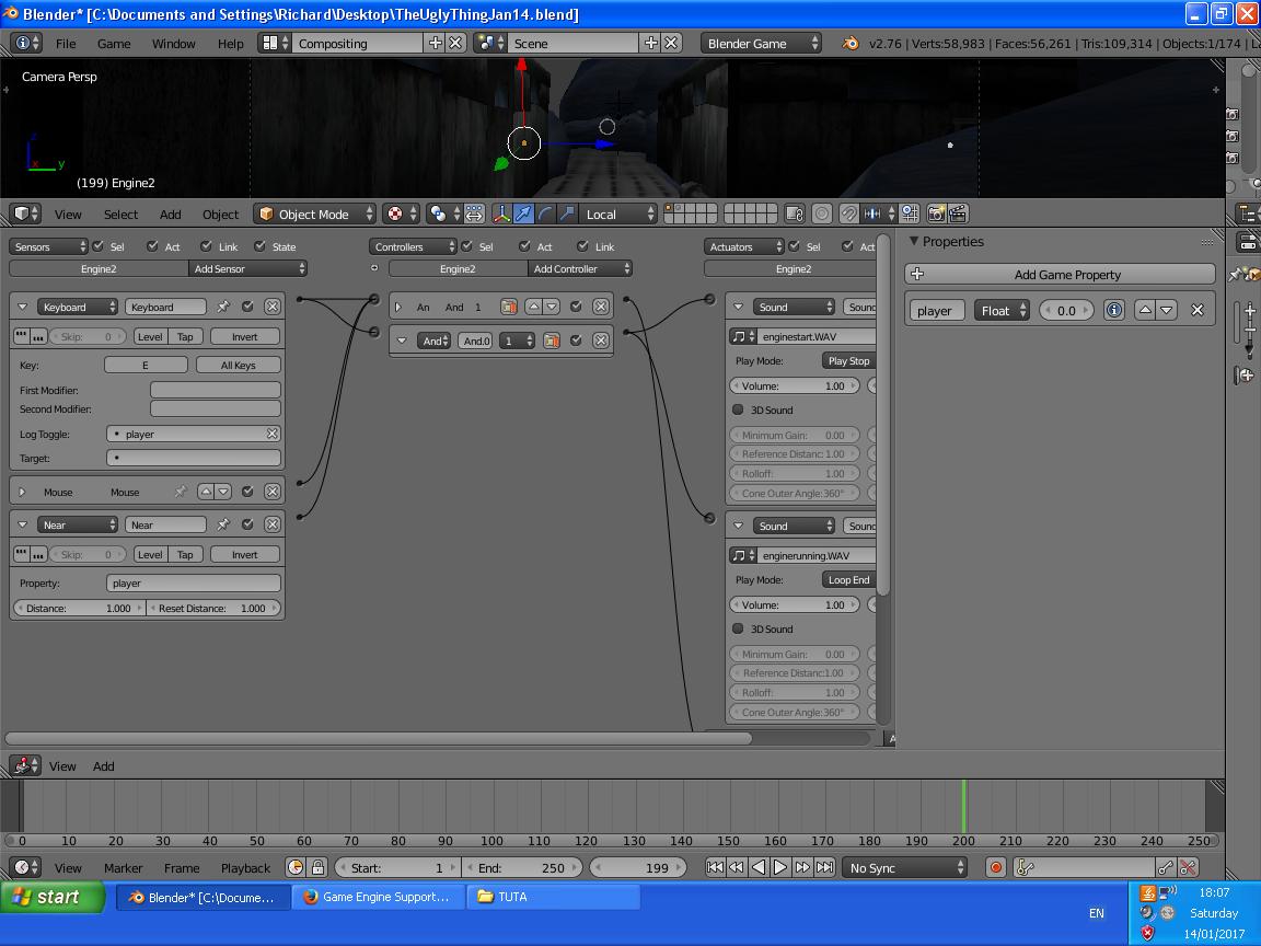 Trigger sound nearby using a key and have them play continuiously only ...