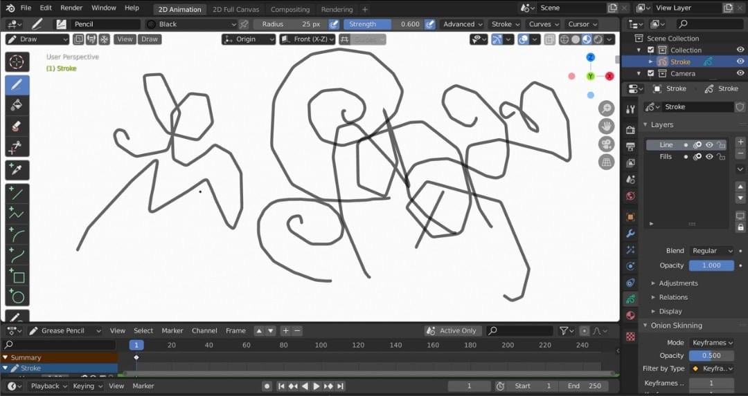 Blender's Grease Pencil won't draw smooth strokes - Technical