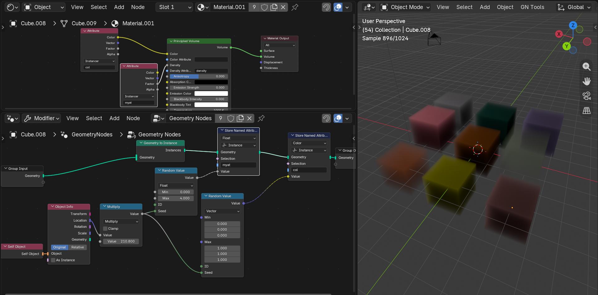 Passing Geo Nodes Attribute to Volume Shader - Materials and Textures ...