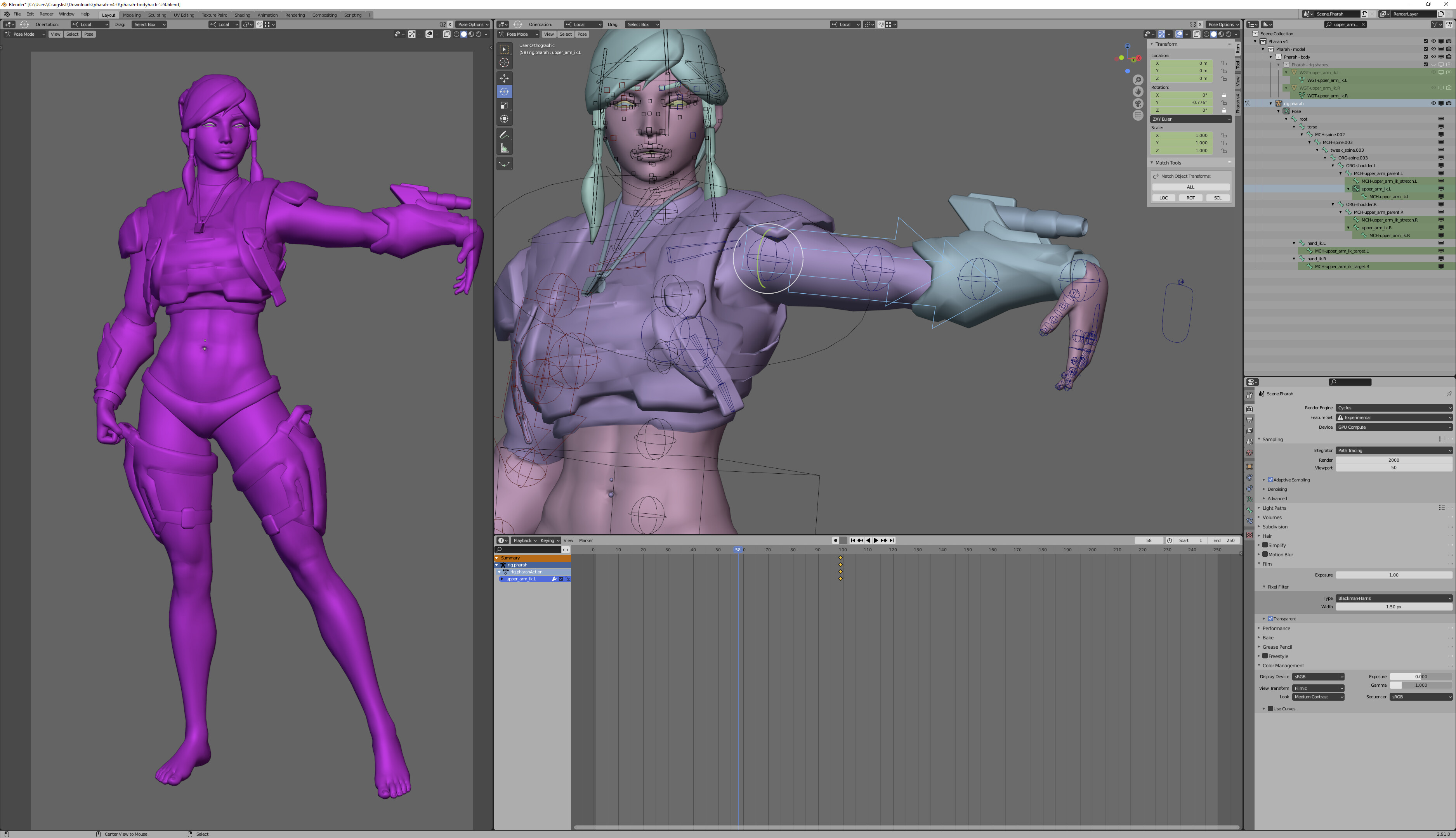 Problem where rotation and scale change when using Animation or Pose ...