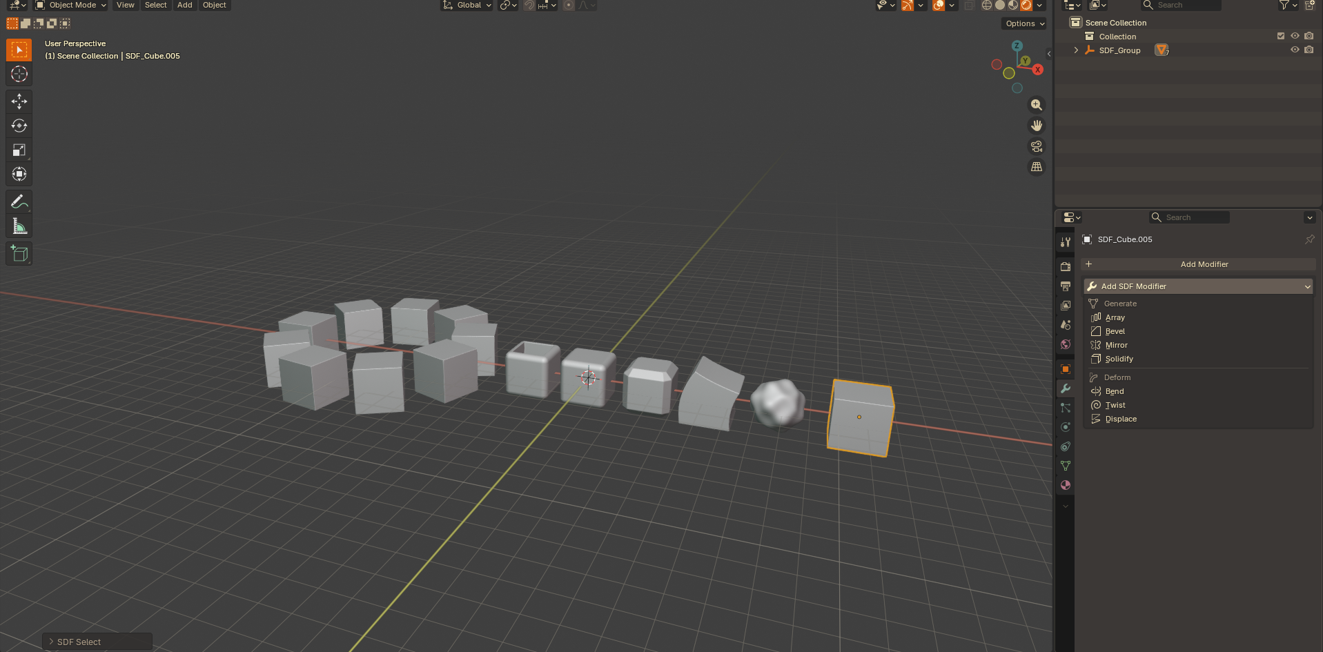 [WIP] MathOPS- mathematical operations with sdf for hard surface ...