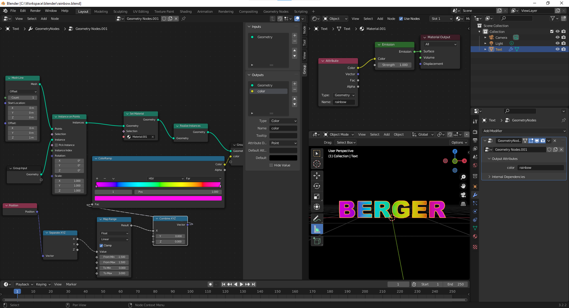 Geometry Nodes: Apply Color Gradient To Instances? - Materials And ...