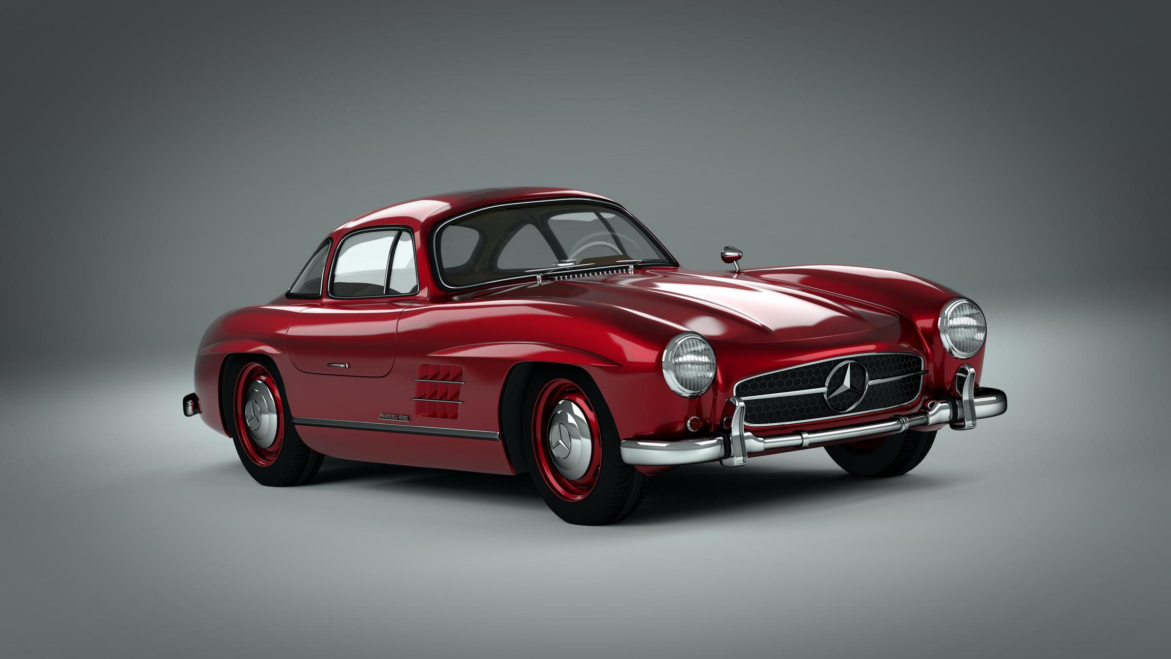 Софи Лорен и Мерседес 300 SL