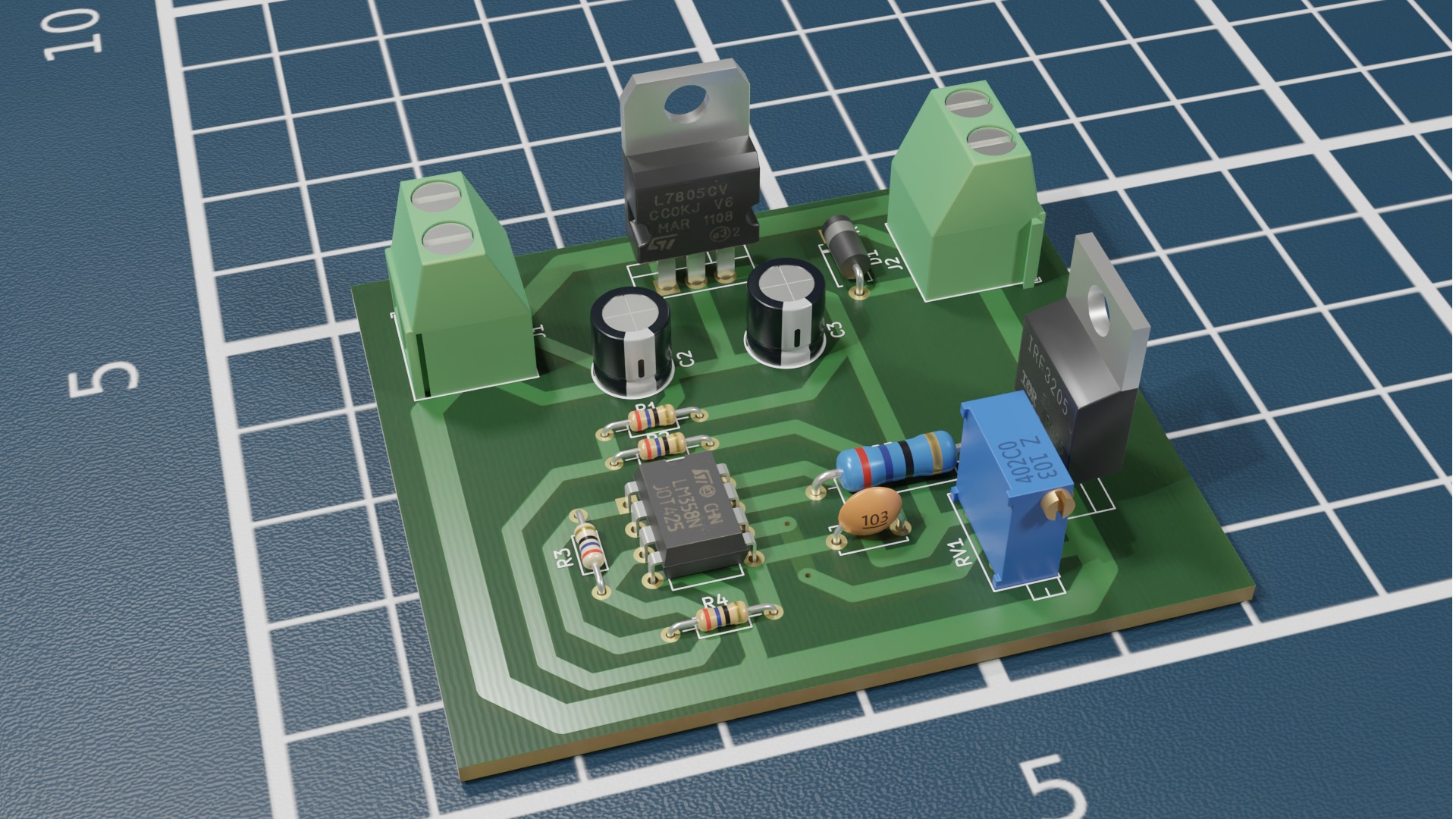 Pcb Rendering PCB Design & Realistic Render - Finished Projects - Blender Artists ...