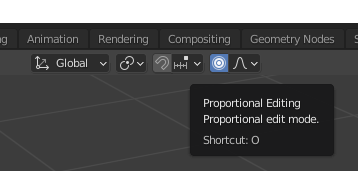 Turning on Proportional Editing