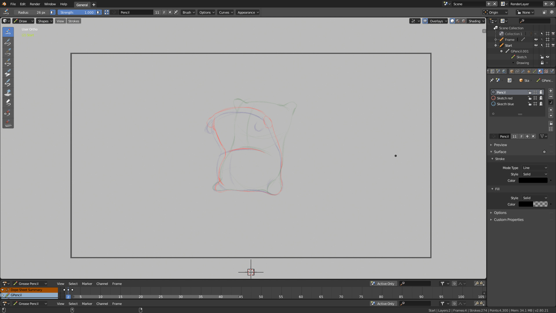 blender 2d animation