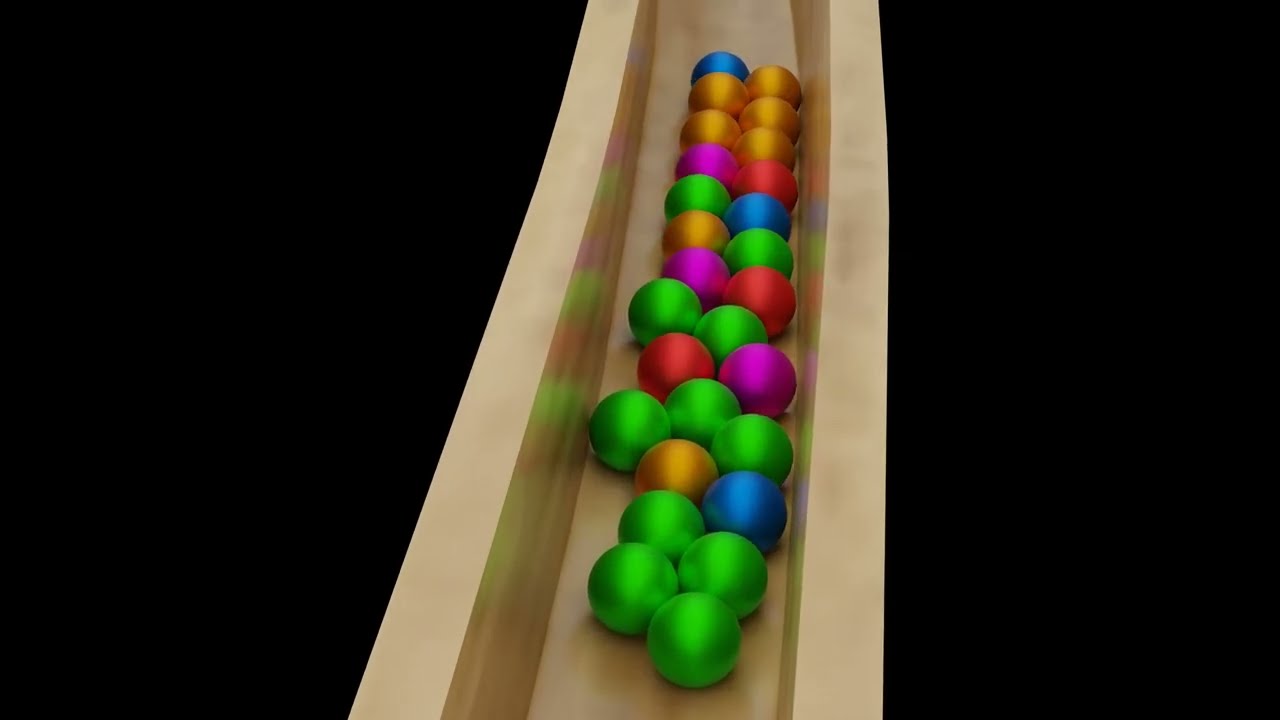Ball Marble Run Races Animation | Blender 4.2.1 LTS Cycles Render ...