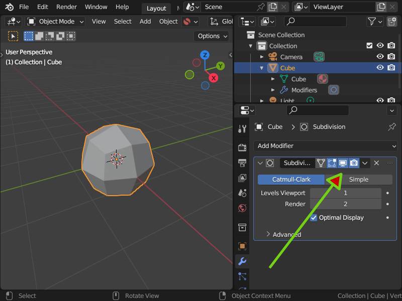 Required support on subdivision surface modifier - Modeling - Blender ...