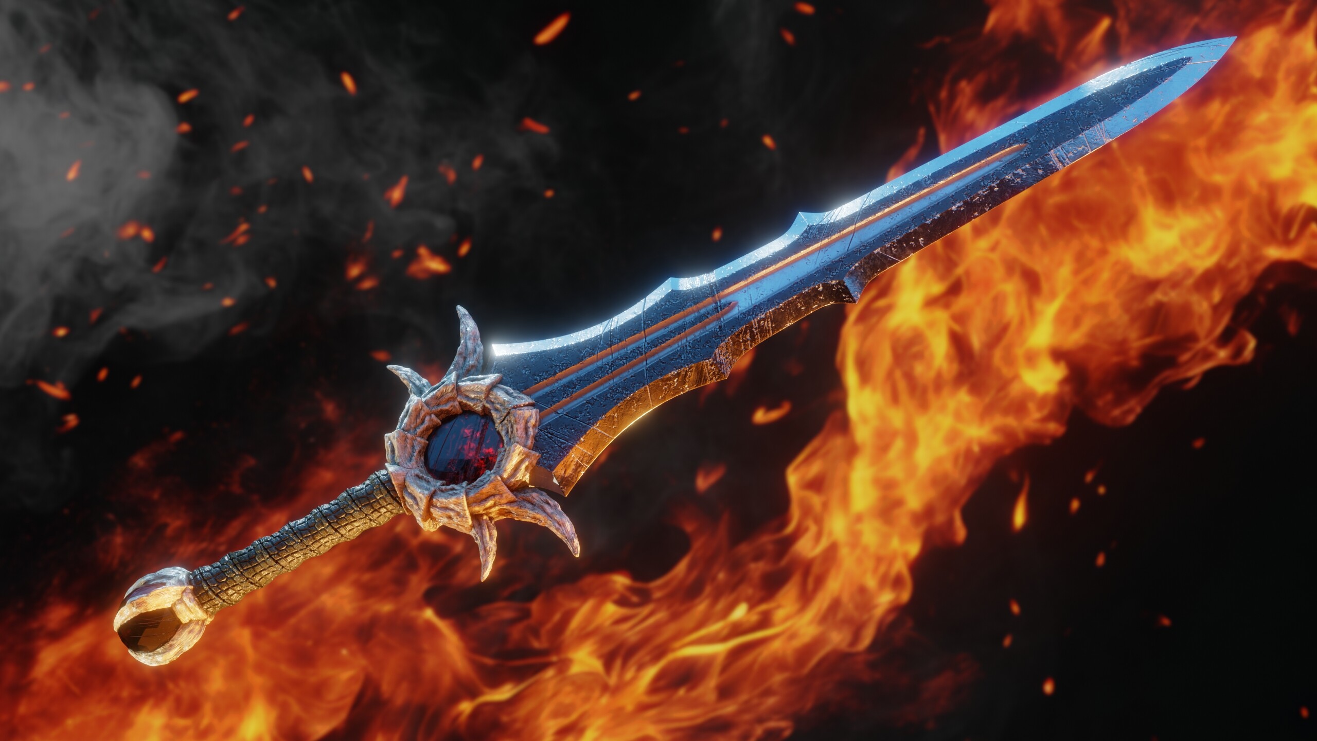 Dragon Slayer's Sword - Finished Projects - Blender Artists Community
