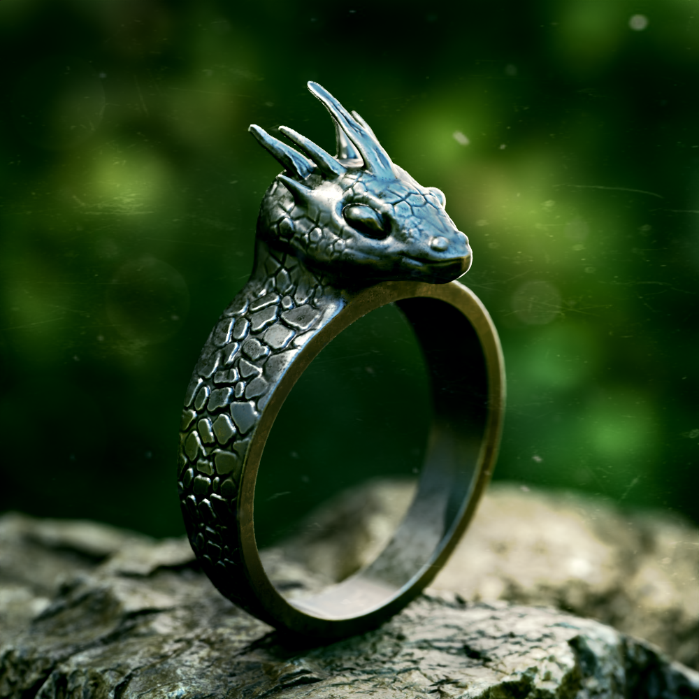 Vintage Ethnic Evil Dragon Head Ring Men's Gothic Open Ring Male Cool Trend  Jewelry - AliExpress