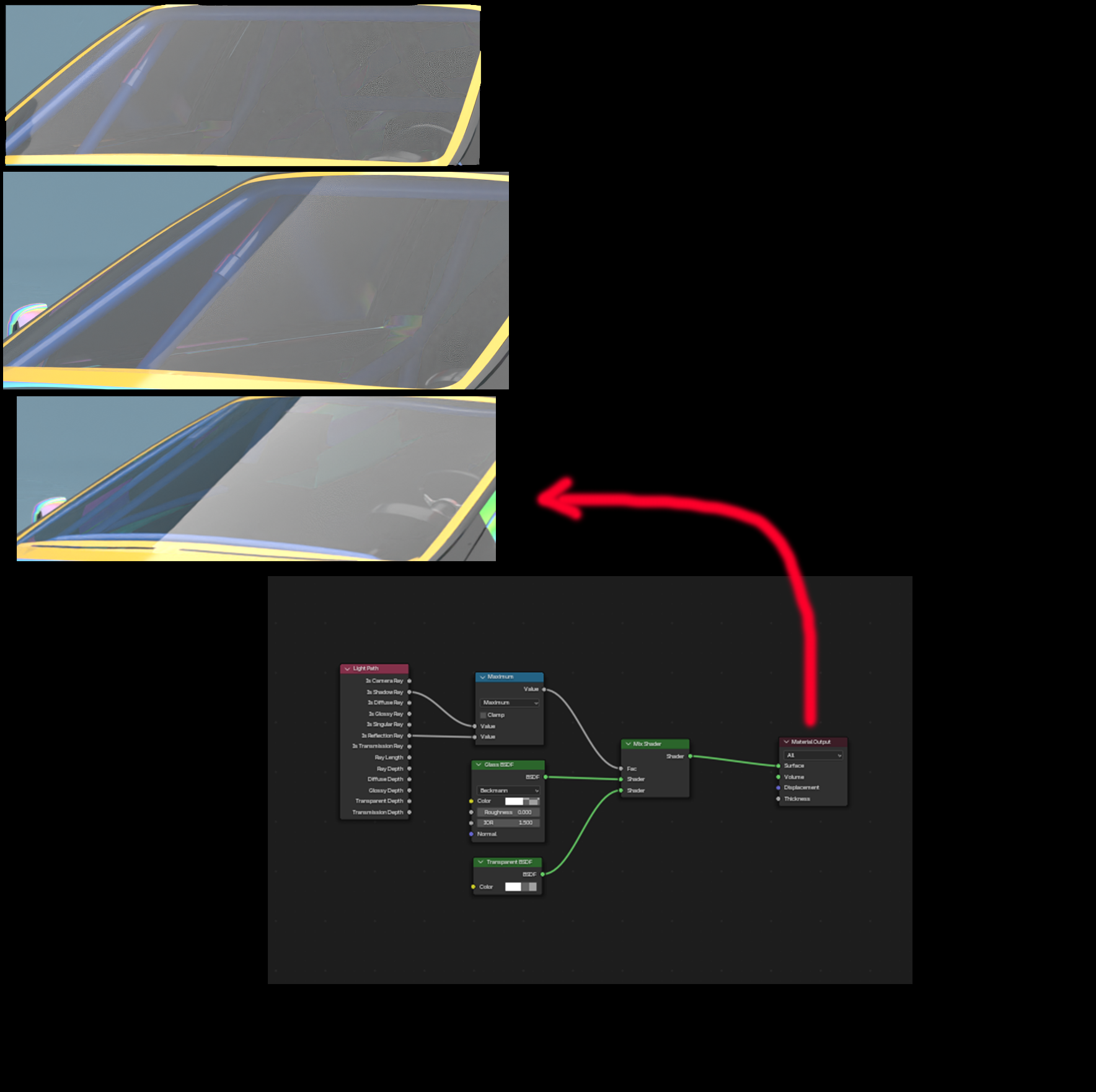 Window Shield Effect Tips for a windshield? - Materials and Textures - Blender Artists Community