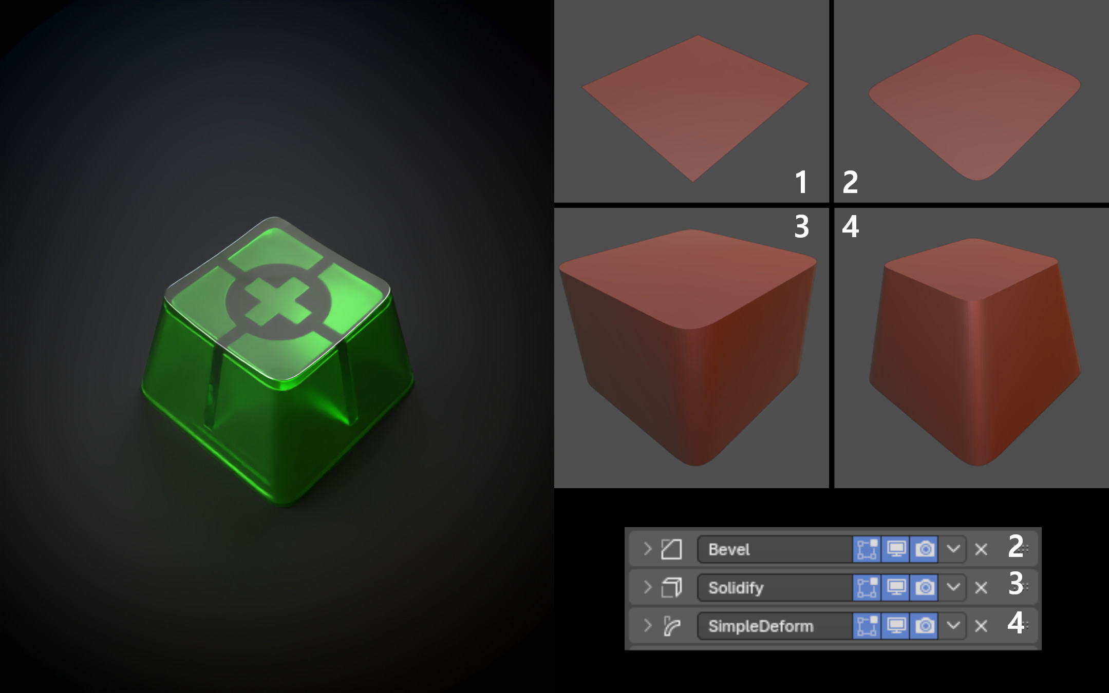 Keyboard button & switch (easy modeling) - Finished Projects - Blender ...