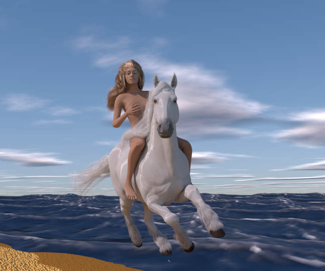 Maja on Her Noble Steed Works in Progress Blender Artists