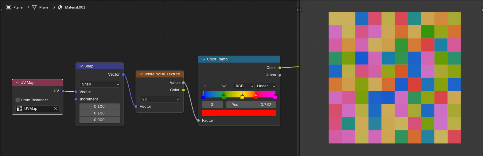 Procedural Tiled Gradient Shader with image texture - Materials and ...