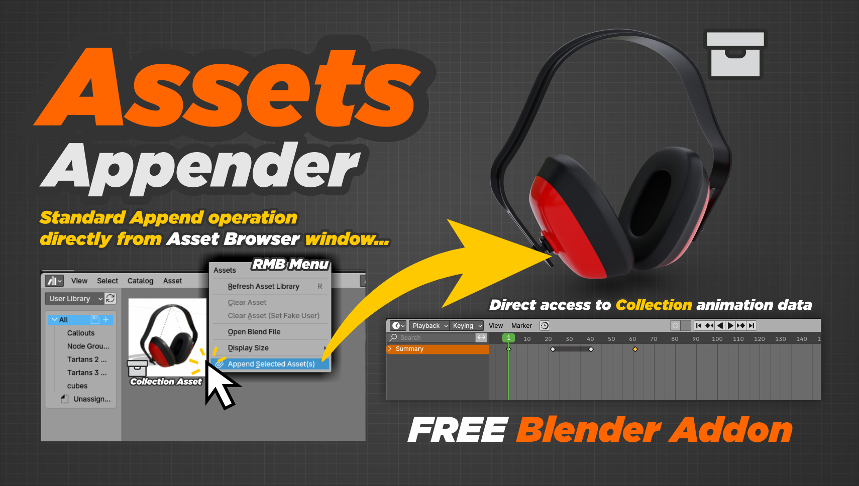 Assets Appender - Free Blender Addon - Released Scripts and Themes ...
