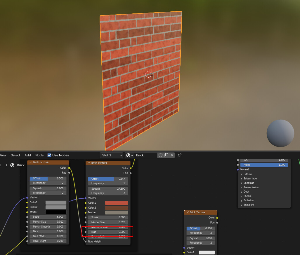 Brick wall texture only displaying one colour - Procedural Brick Wall ...