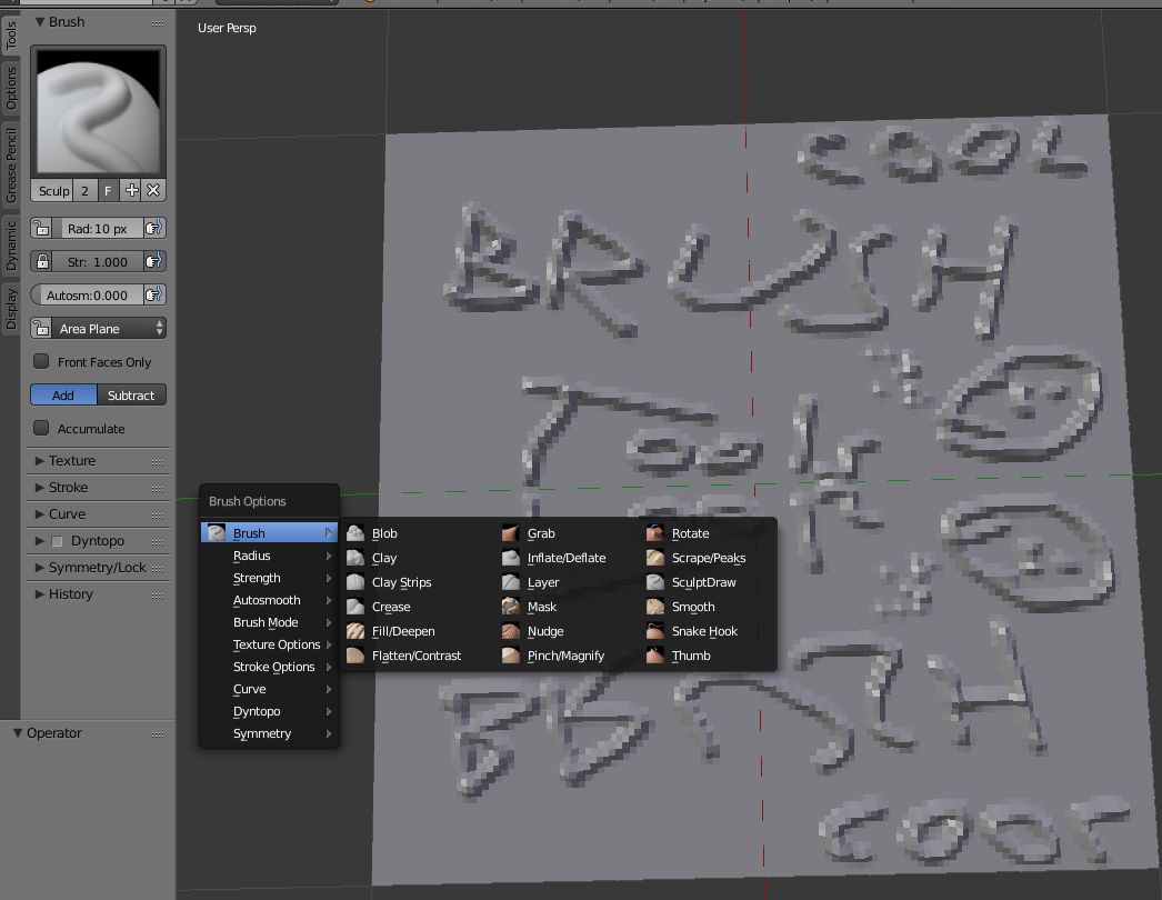 Sculpt Paint Brush Tools Menu Released Scripts And Themes Blender Artists Community