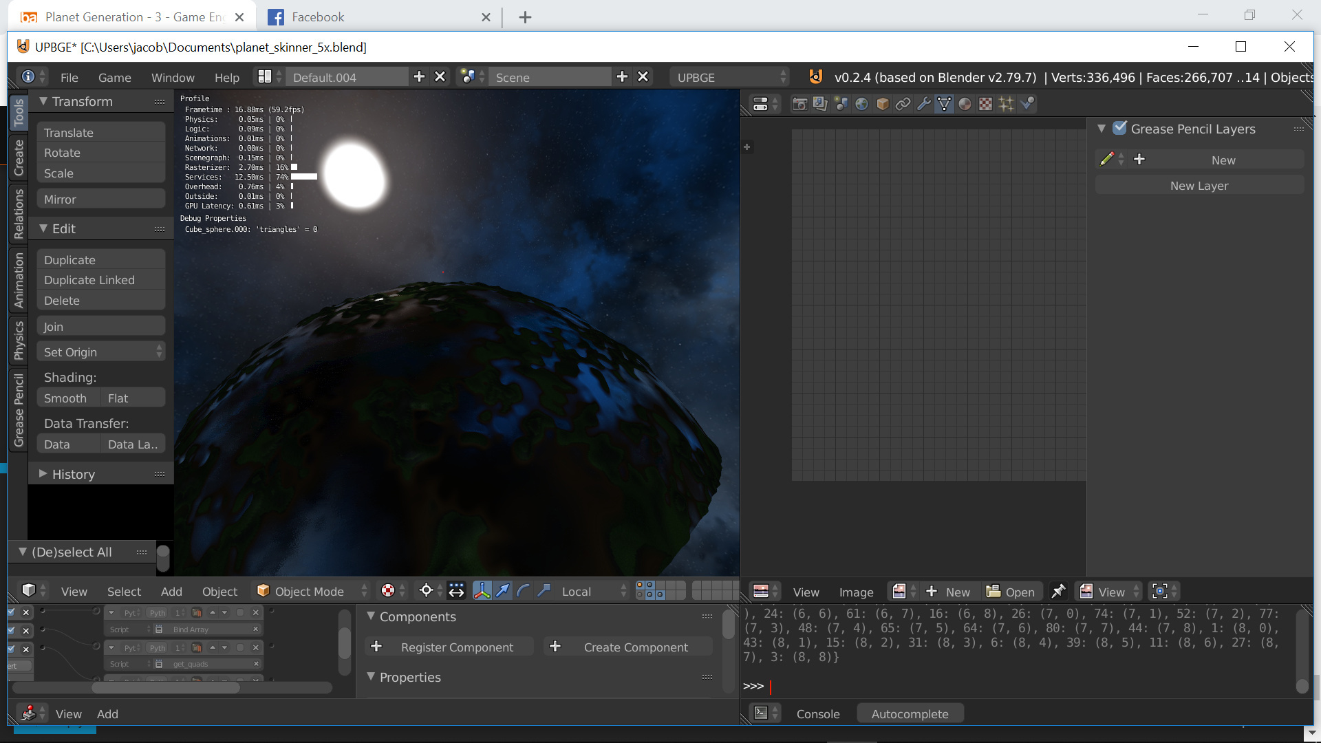 Planet generation using perlin noise (now exports to bpy) - Works in ...