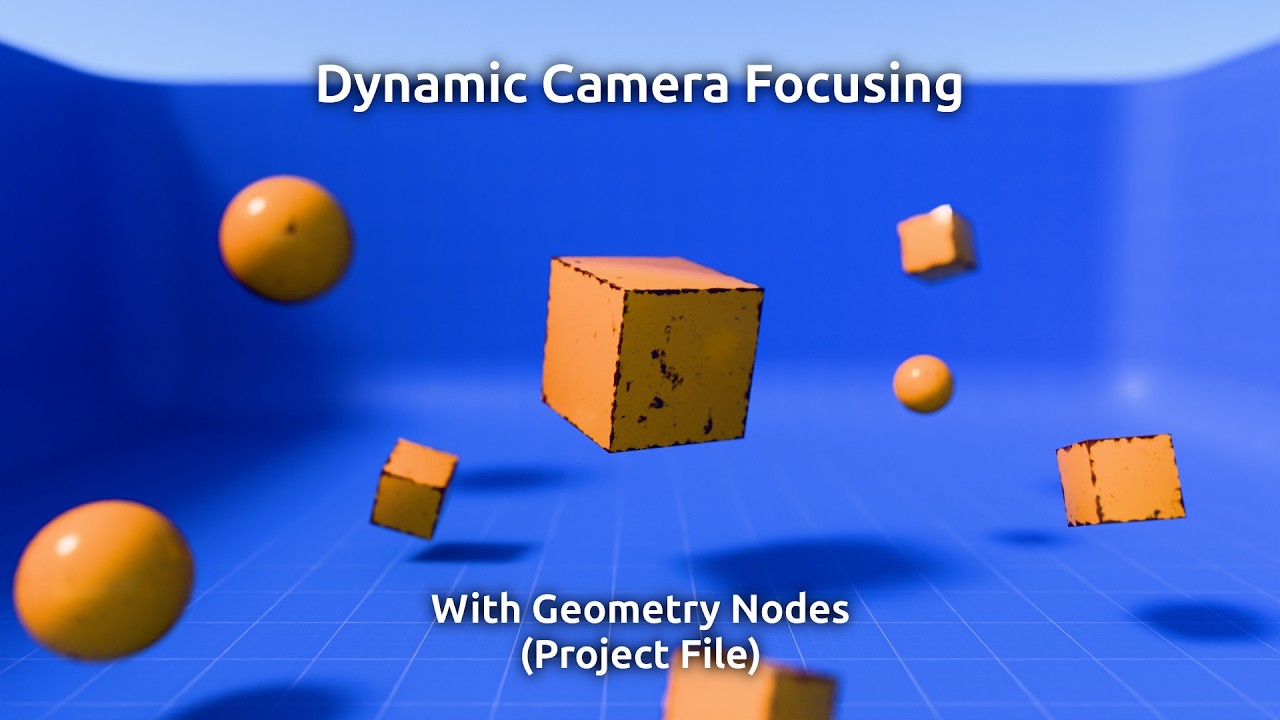 How to set up dynamic camera focusing in Blender using geometry nodes ...