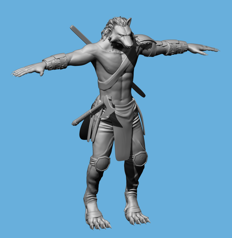 Commission: Reds Wolf - Finished Projects - Blender Artists Community