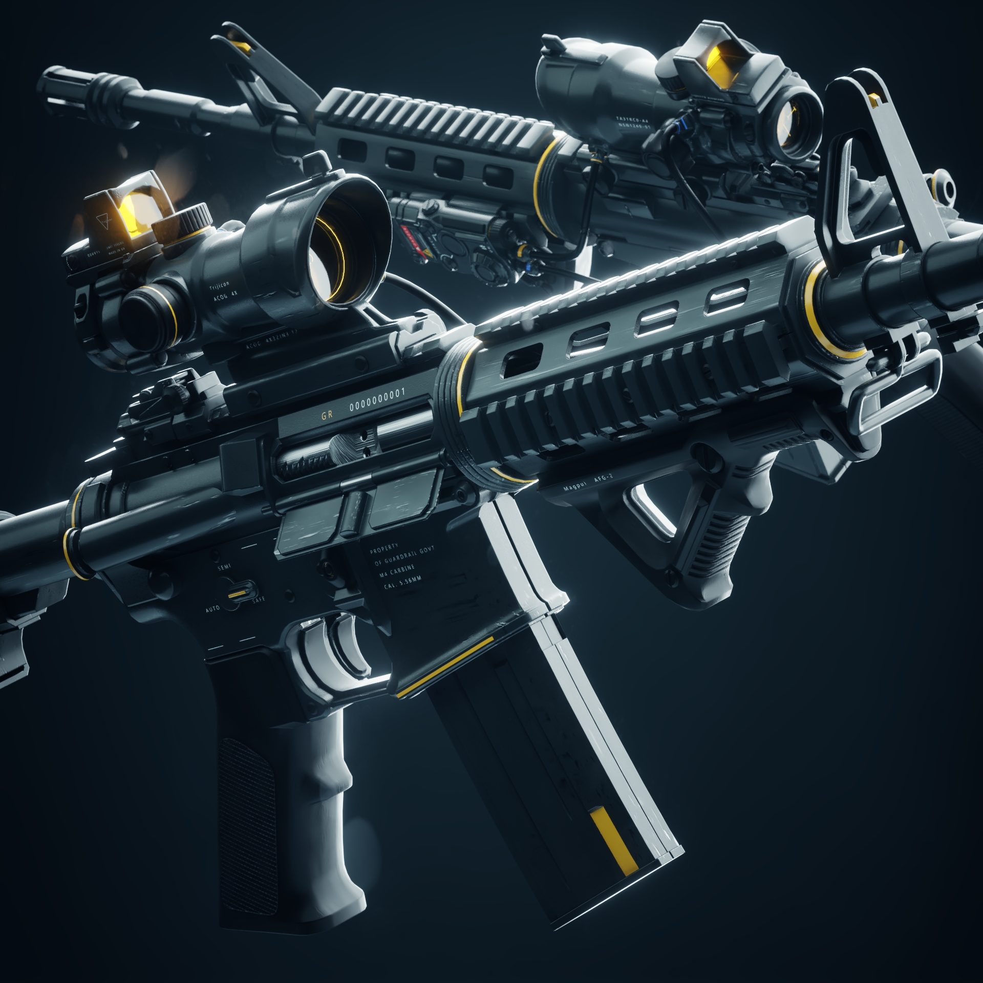 M4a4 cyber security 3d фото 68