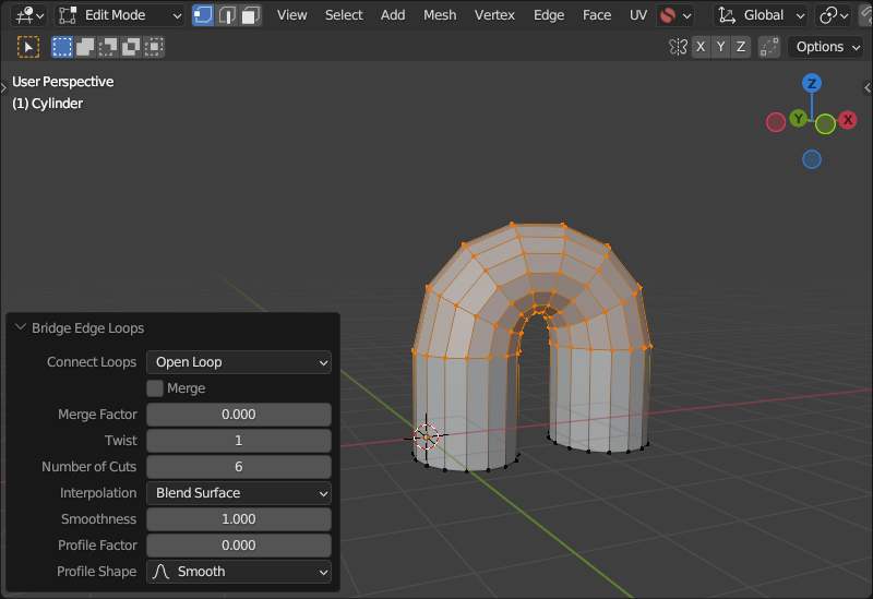 Bridge Edge Loops Cylinder Issue - Modeling - Blender Artists Community