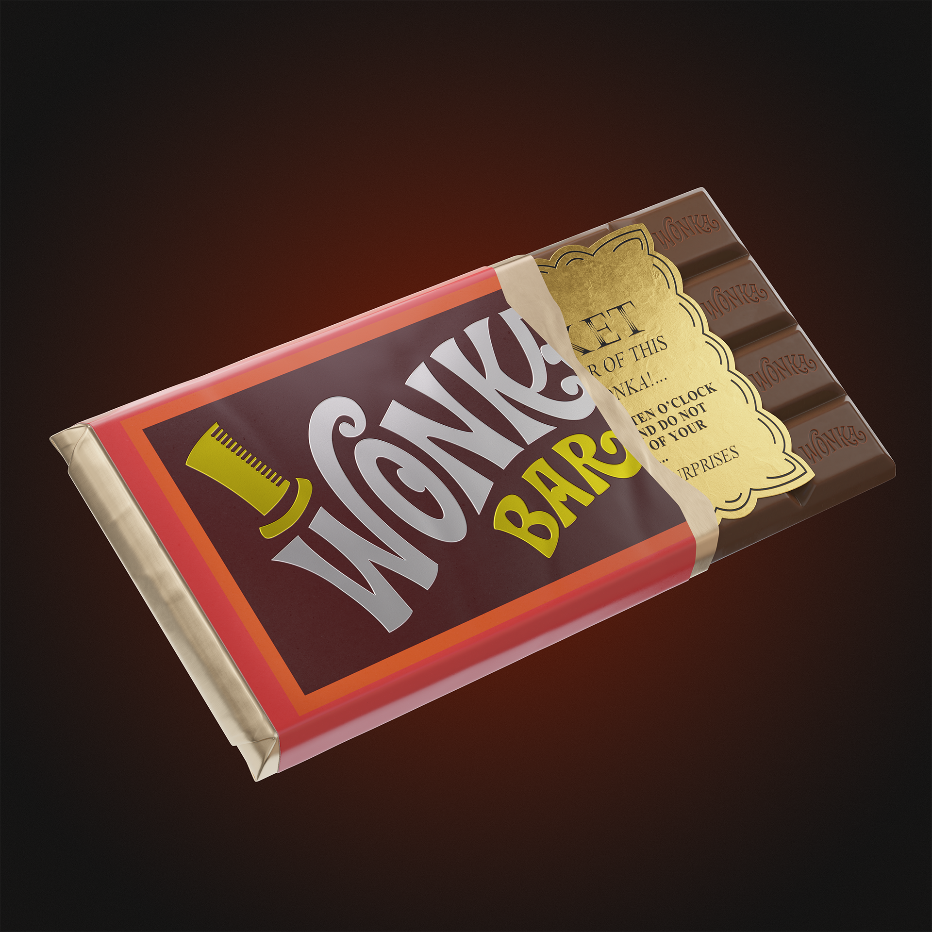 Wonka chocolate bar - Finished Projects - Blender Artists Community