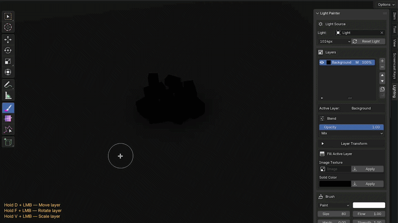 Blender Addon that lets you paint light directly in the viewport ...