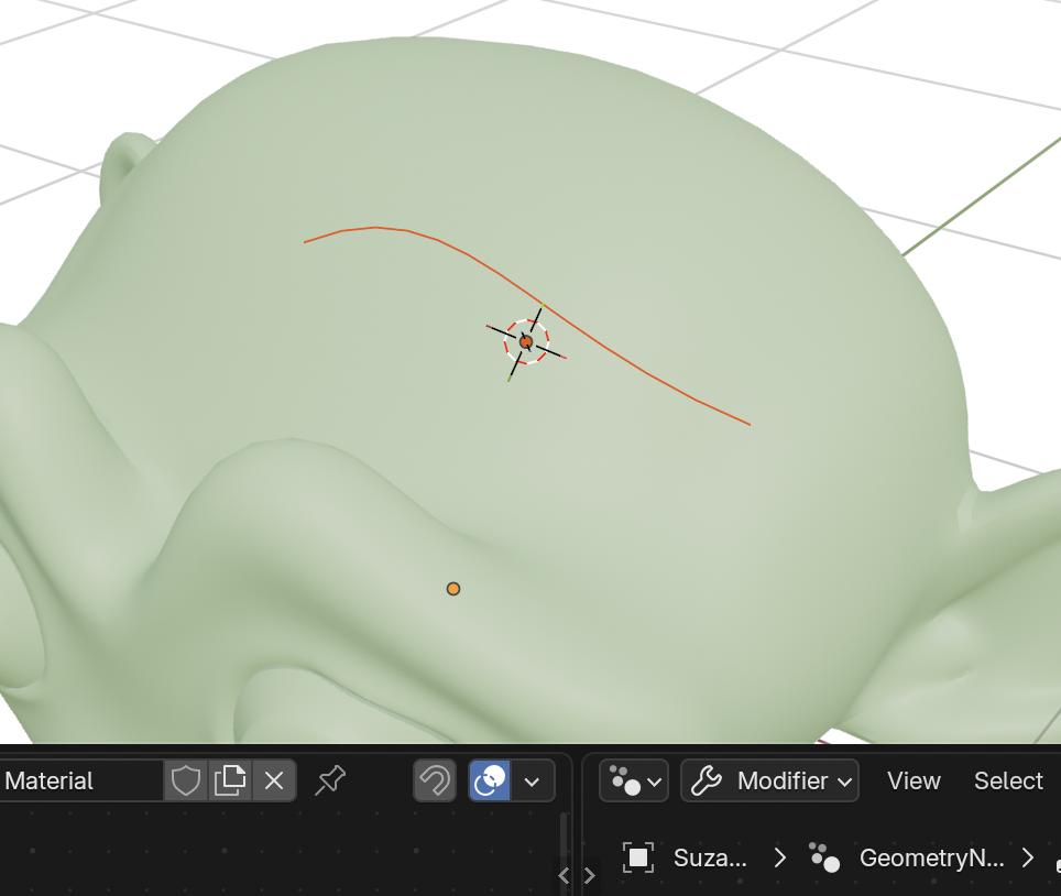 How do I create a procedural texture based on bezier curve's location ...