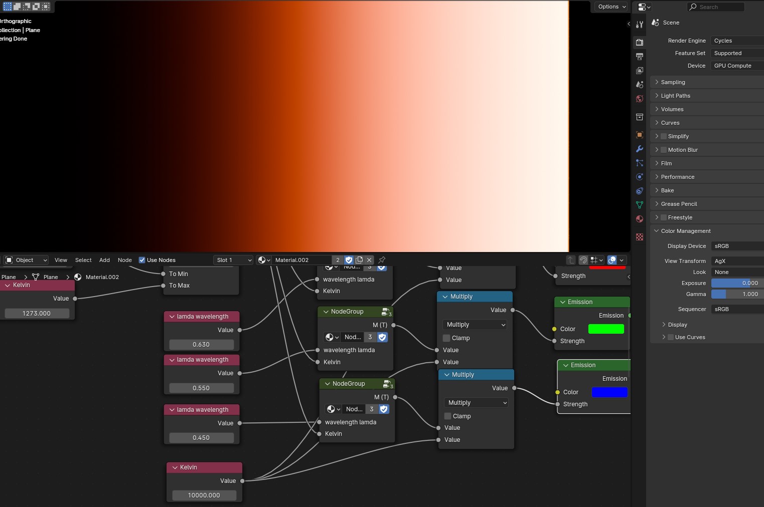 Strange coloring of blackbodies with new AGX color management ...