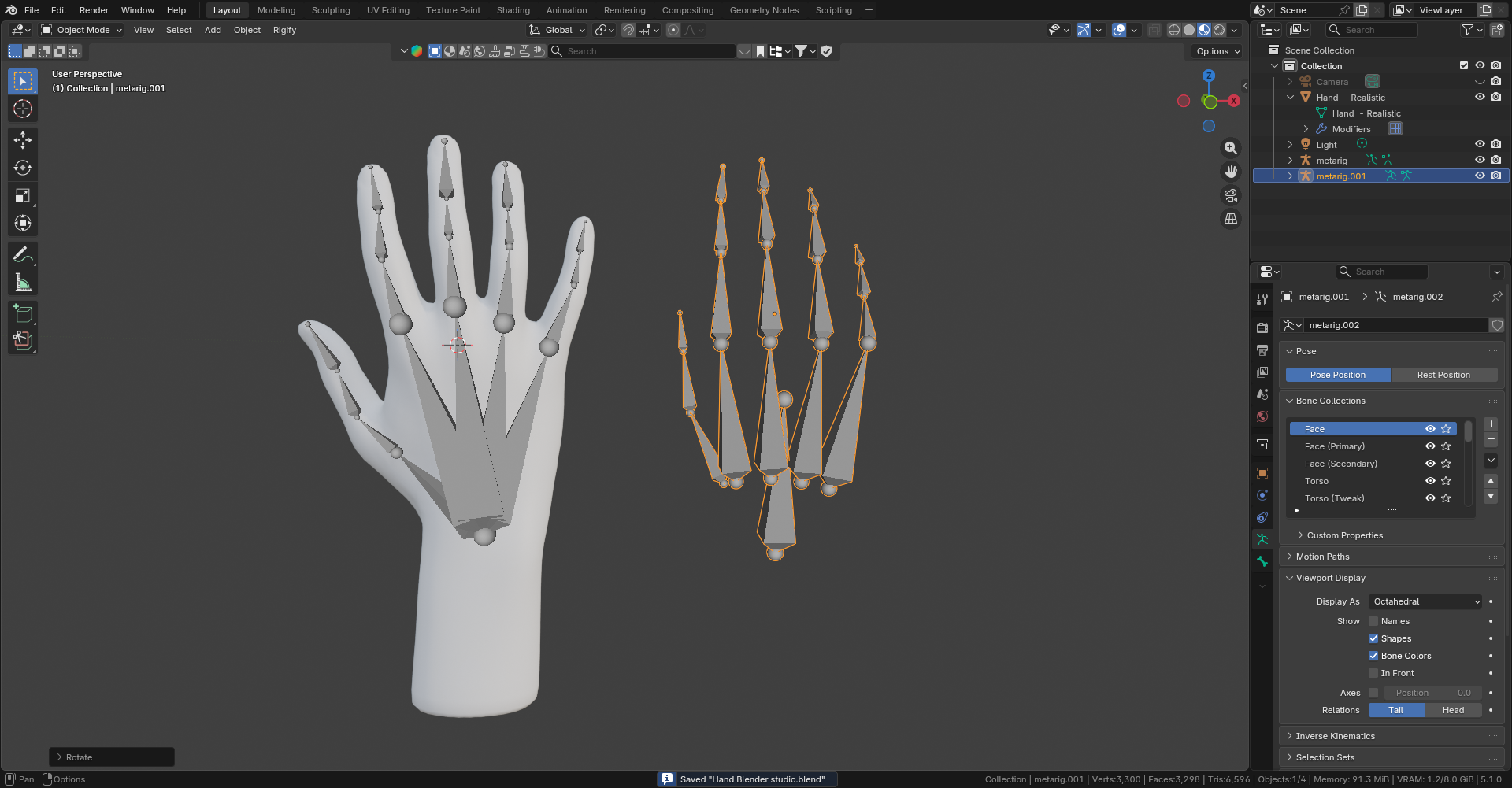 Why does rigify hand have bones that go halfway into palm? - Animation ...