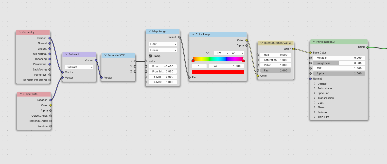 How do I color instanced array of objects along a gradient? - Materials ...