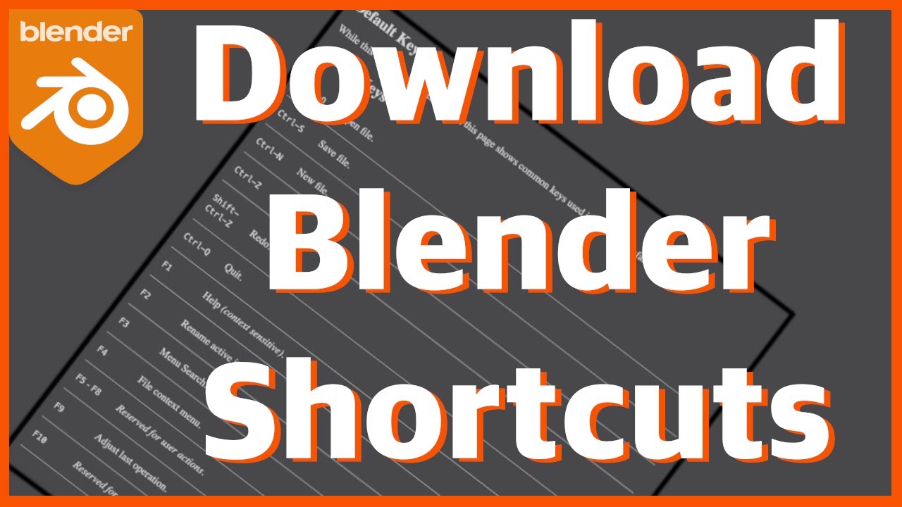 All Blender Shortcuts - Tutorials, Tips and Tricks - Blender Artists ...