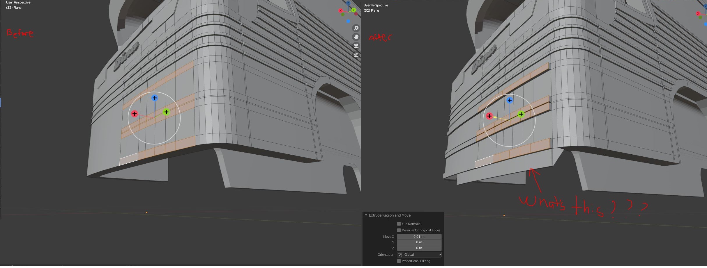 Distorted geometry when extruding faces - Works in Progress - Blender ...
